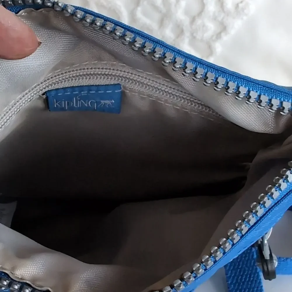 Kipling Keiko Medium, 💙Electric Blue Triple Zip Crossbody Handbag NWOT